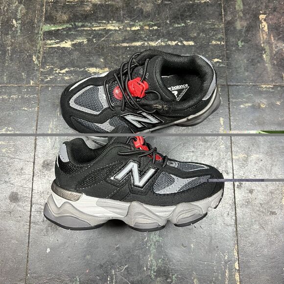 New Balance 9060 "Black/Castlerock" Sz 8C VTG OG CLEAN TD Toddler (IV9060BK) - Picture 1 of 7